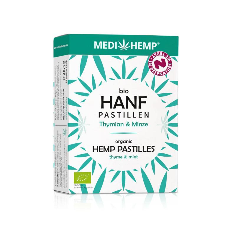 15418 - Organic hemp pastilles thyme & mint