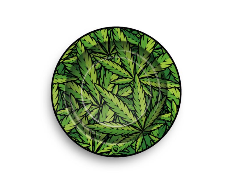 15831 - Ashtray Green Leaves