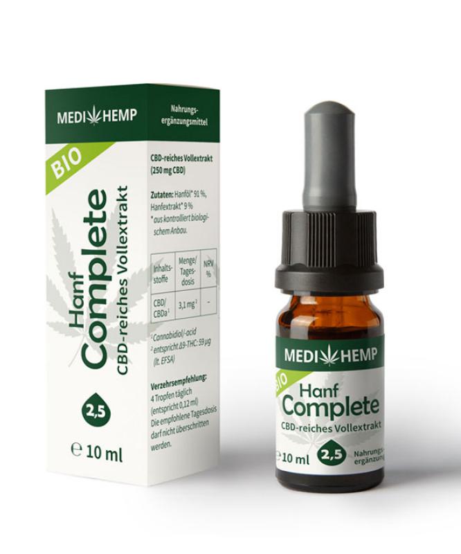 9620 - Medihemp Bio Hanf Complete 2,5% CBD, 10 ml